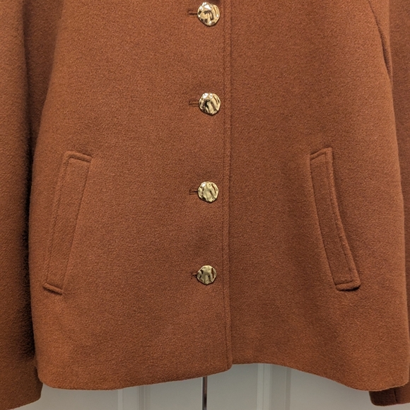 NWT J.Crew Women's Cropped Wool Blend Swing Coat Sz S - Picture 7 of 16